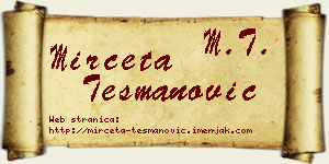 Mirčeta Tešmanović vizit kartica